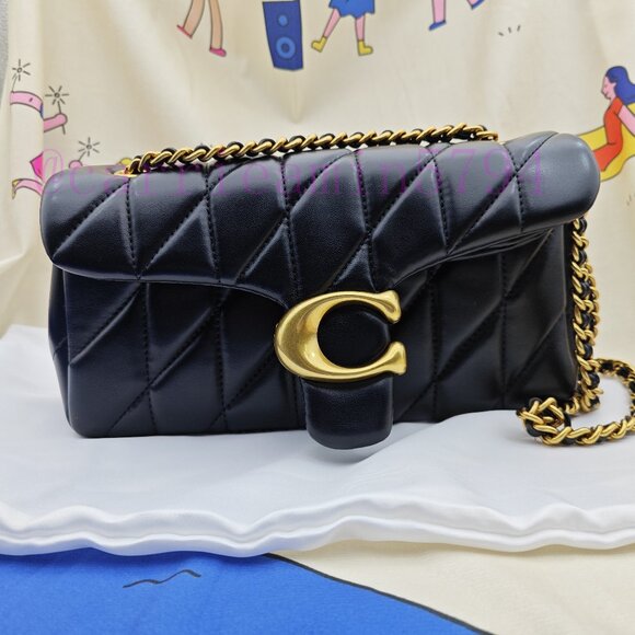 Coach tabby shoulder bag 26 with quilting black - Picture 1 of 12